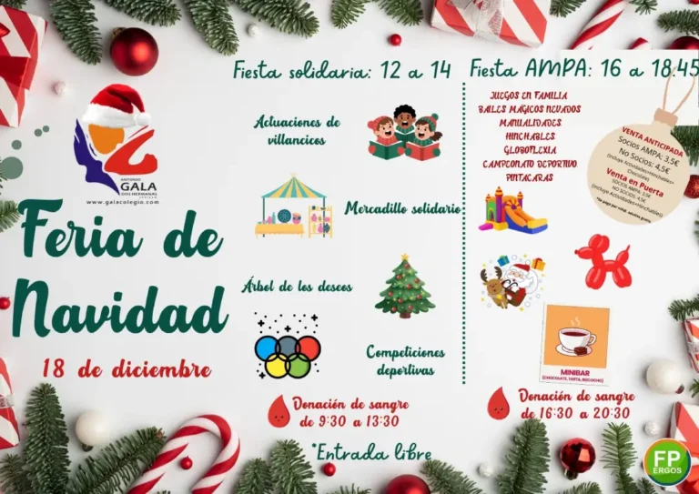 Cartel Gran Fiesta de Navidad al Colegio