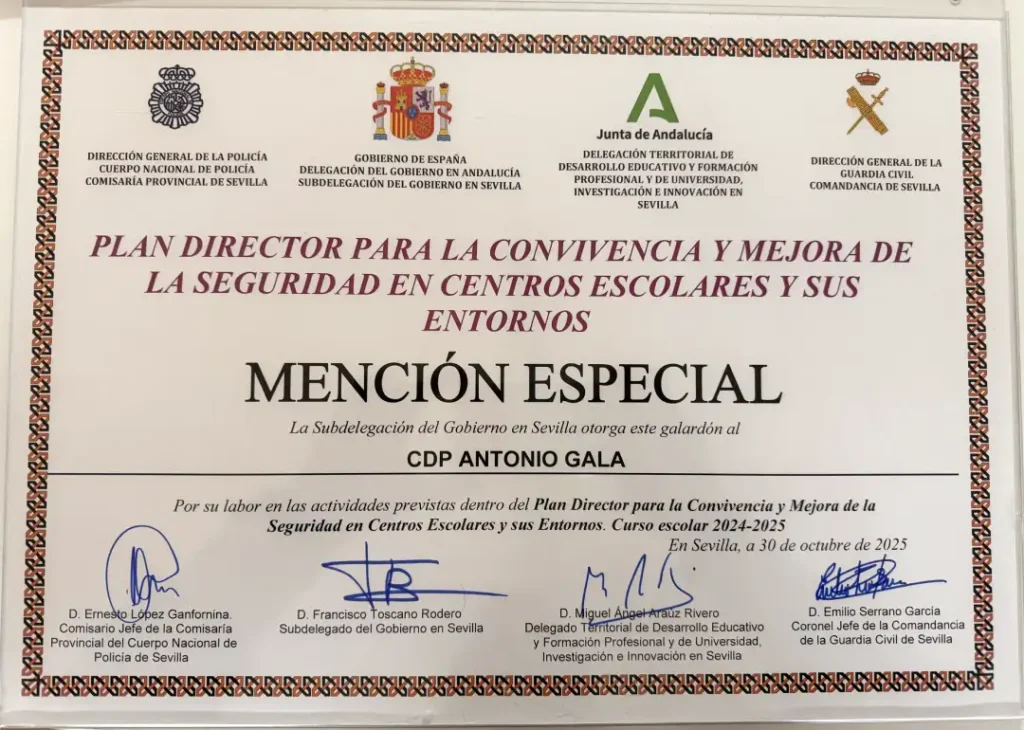 Mención Especial del Plan Director por la Seguridad Escolar
